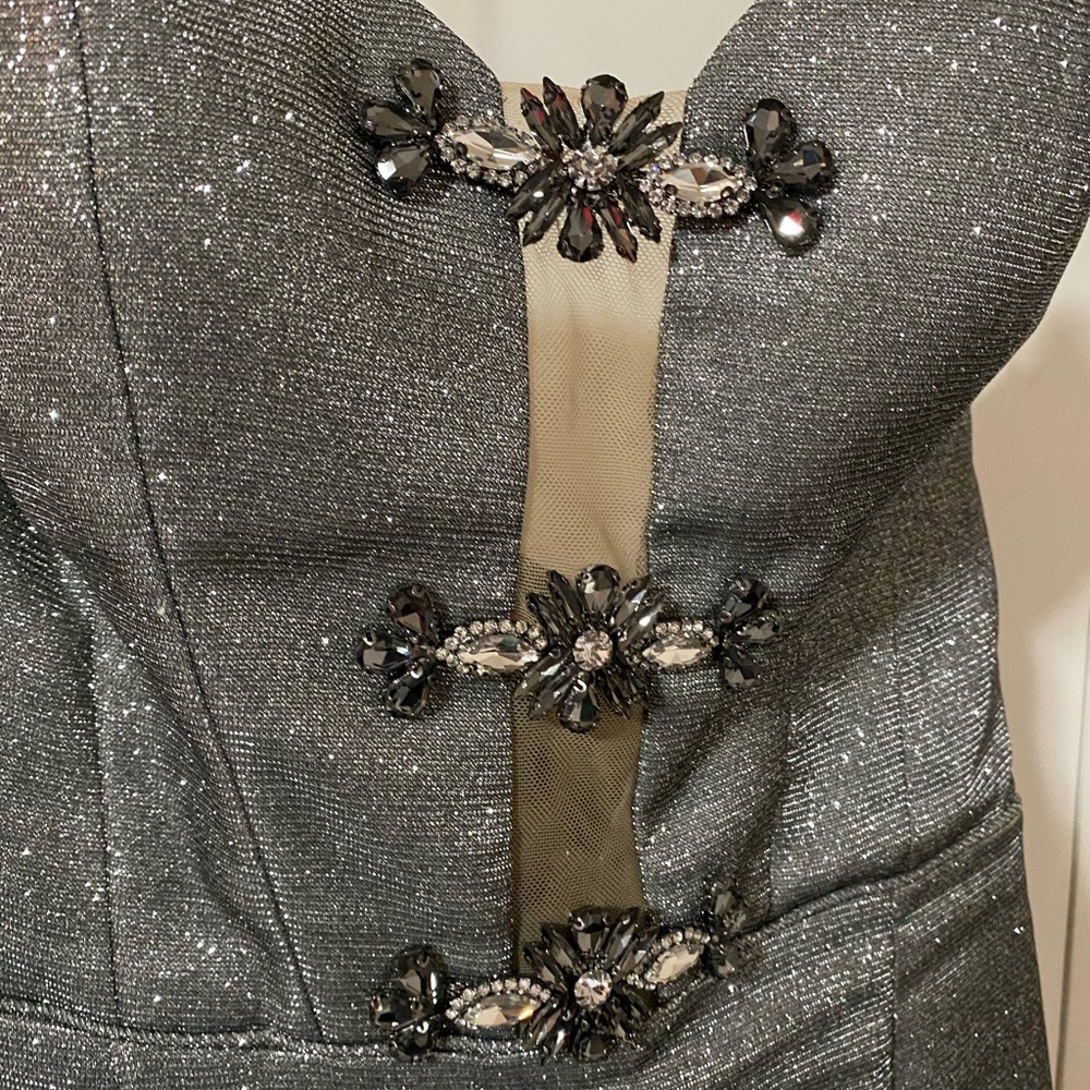 Silver Tarik Ediz Prom Dress